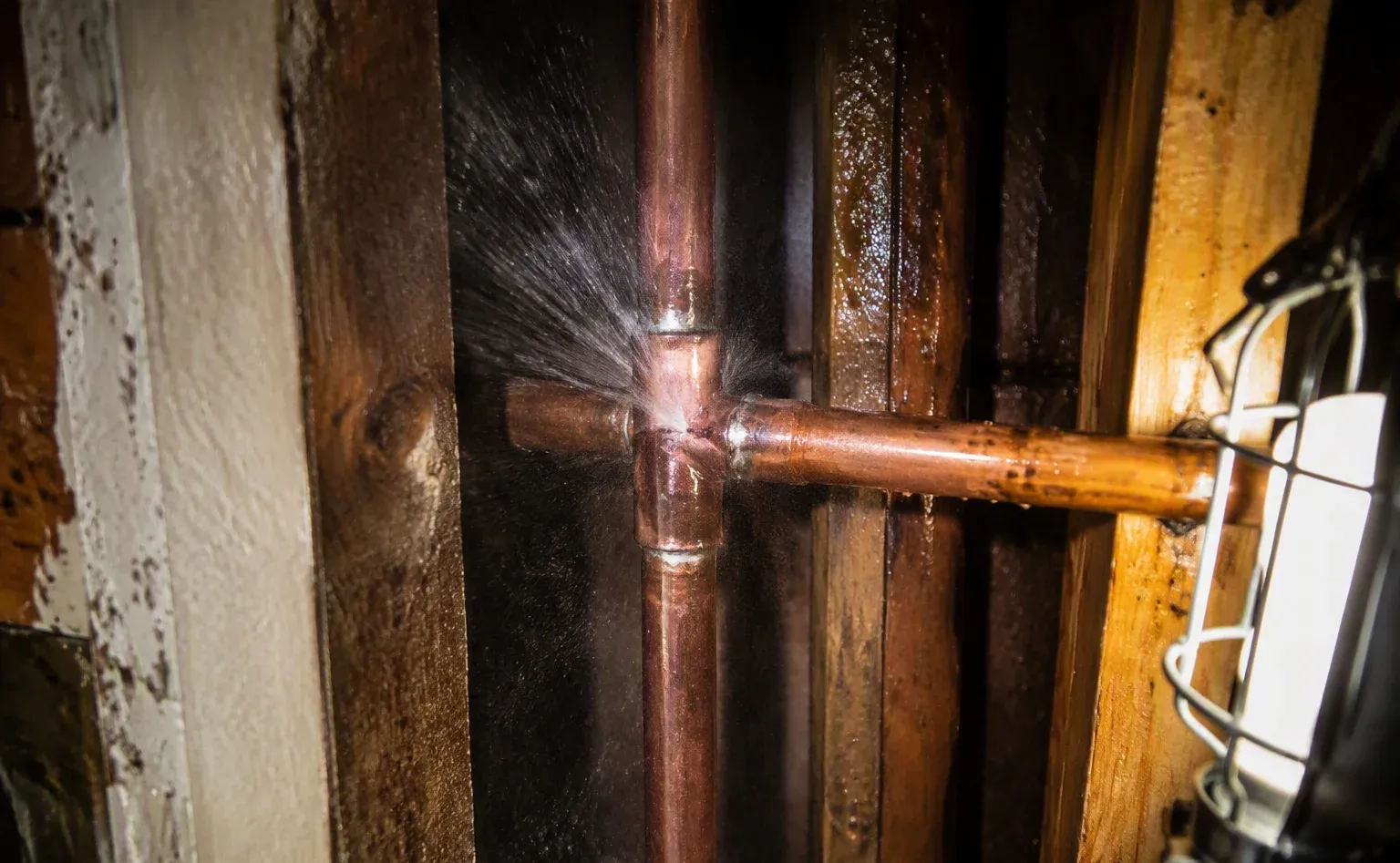 Burst pipe repair and water cleanup in a Valdosta bathroom