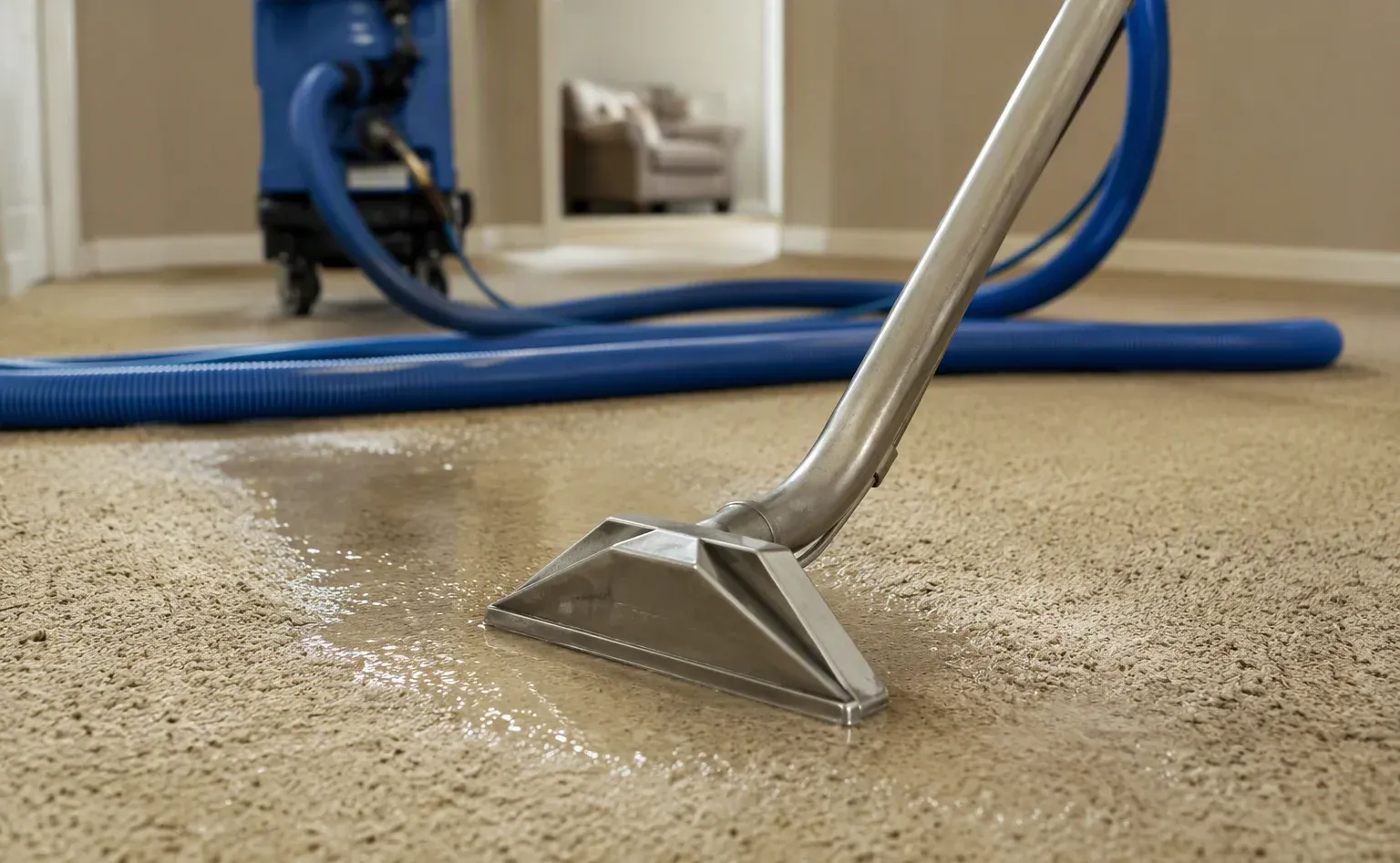 Water extraction and standing water removal in a Valdosta home